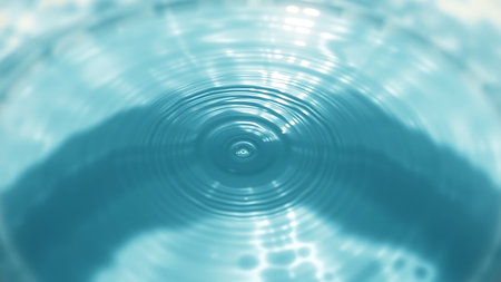 Abstract water ripples, creating a soothing and calming effect.の素材