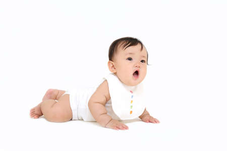 Baby girl doing high-highsの写真素材