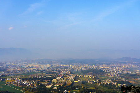 aerial view of cityscapeの写真素材