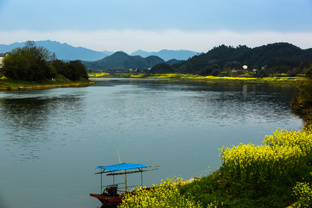 Boat in riverのeditorial素材