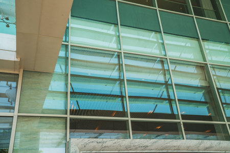 Appearance details of modern urban buildings in Suzhou, China