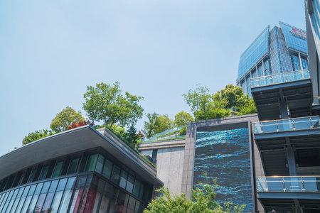Appearance and greening of modern urban buildings in Suzhou, China