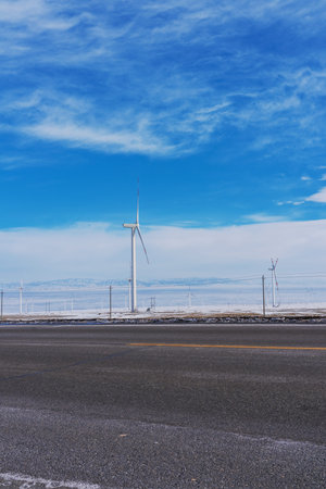 Highways, Snowy Mountains, and Winter Snow Scenery in Xinjiang Uygur Autonomous Region, China