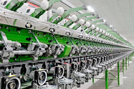 Machinery and equipment in a spinning production company