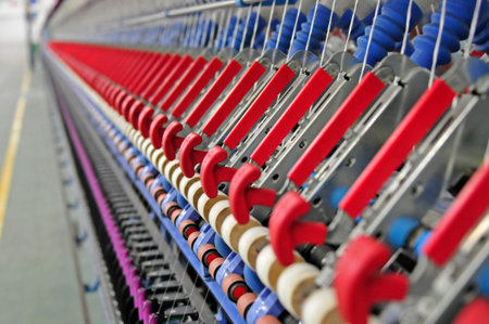 Machinery and equipment in a spinning production company