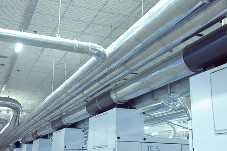 Industrial pipe of the factoryのeditorial素材