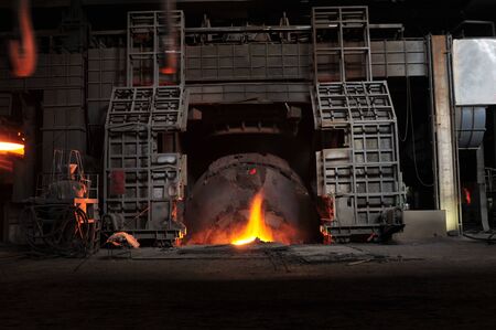 Smelting of metal casting, steelのeditorial素材