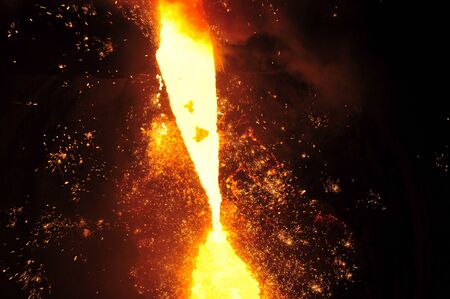Smelting of metal casting, steelの写真素材