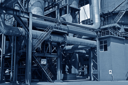 Industrial zone of steel pipeのeditorial素材