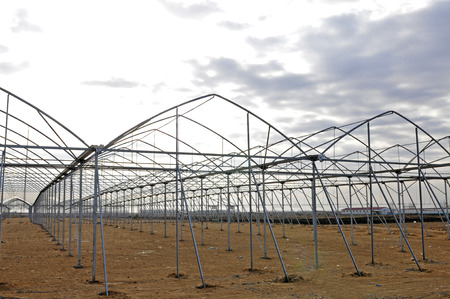 industrial production workshop roof steel beam in a factoryのeditorial素材