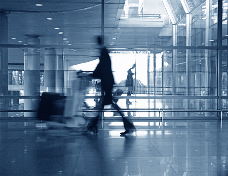 Passengers in Shanghai Pudong International Airport Airportのeditorial素材