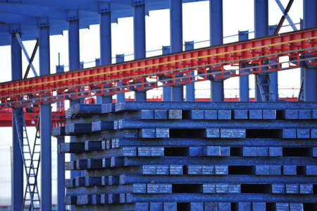 Steel structure workshop is under construction