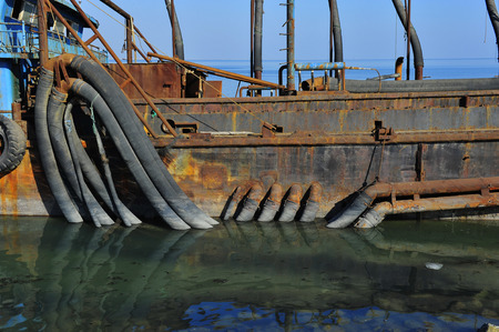 Old rusty shipの写真素材