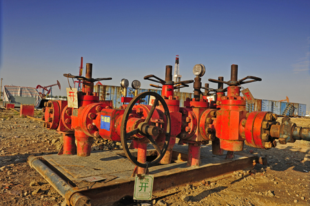 Valve and pipeline, close-up, industrial imagesのeditorial素材