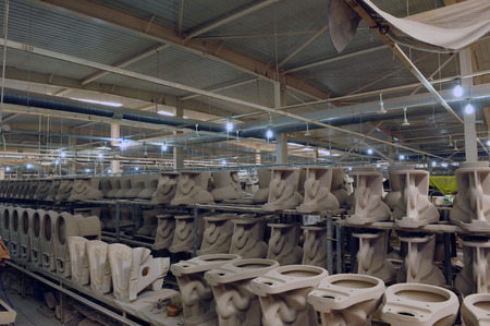 Ceramic products in the workshop productionのeditorial素材