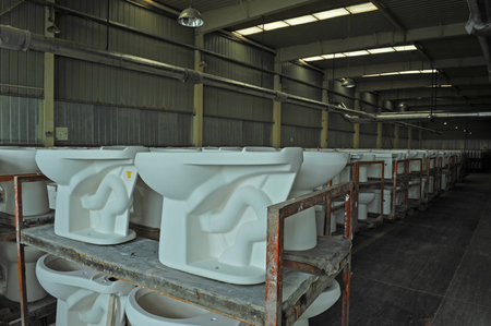 Ceramic products in the workshop productionのeditorial素材