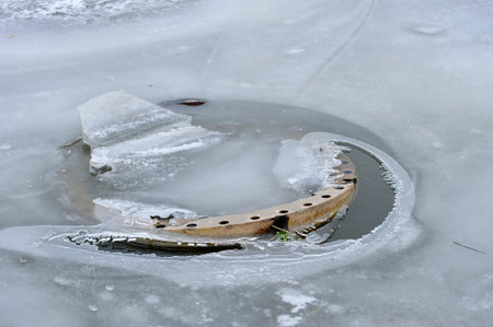 Many ice piled up togetherの写真素材