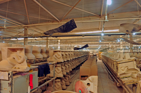 Ceramic products in the workshop productionのeditorial素材