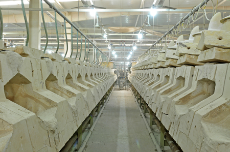 Ceramic products in the workshop productionのeditorial素材