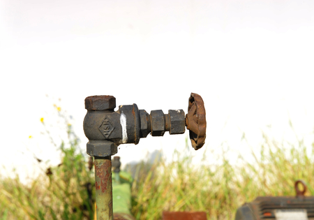 The pipe and valve oil fieldsのeditorial素材