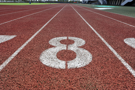 The runway on the sports groundのeditorial素材