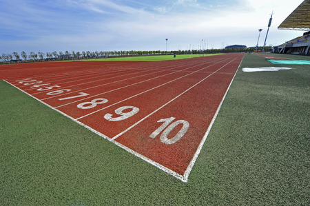 The runway on the sports groundのeditorial素材