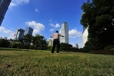 Shanghai world financial center skyscrapers in lujiazui groupのeditorial素材
