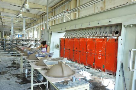 Ceramic products in the workshop productionのeditorial素材