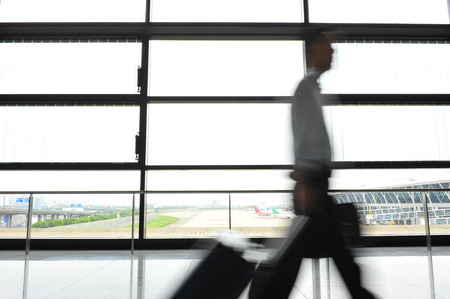 Passengers in Shanghai Pudong International Airport Airportのeditorial素材