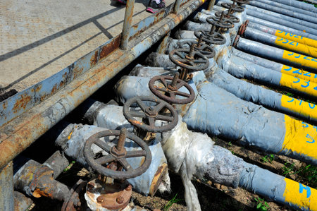 The pipe and valve oil fields