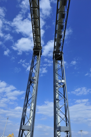 The pipe and valve oil fieldsの写真素材