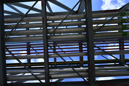 The pipe and valve oil fieldsの写真素材