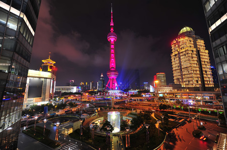 Shanghai world financial center skyscrapersのeditorial素材