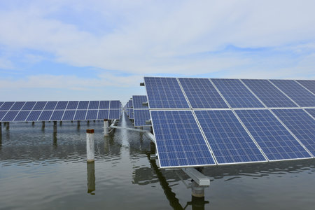 Solar power equipmentの写真素材