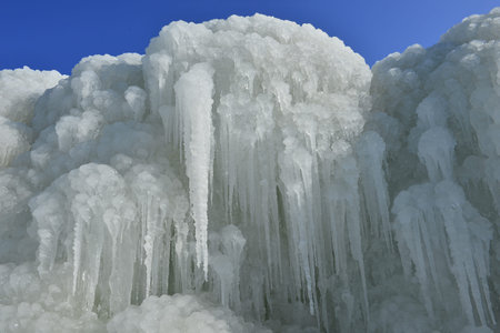 Close up view of icicle
