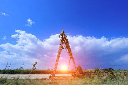 Cement mixing siloの写真素材