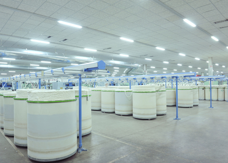 Coarse cotton factory in spinning production lineのeditorial素材