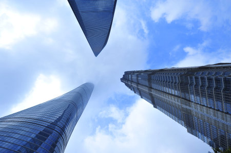 Shanghai world financial center skyscrapers in lujiazui group 