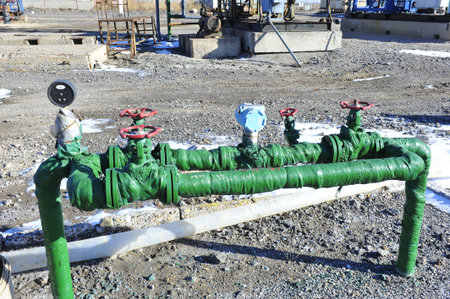 The pipe and valve oil fields 