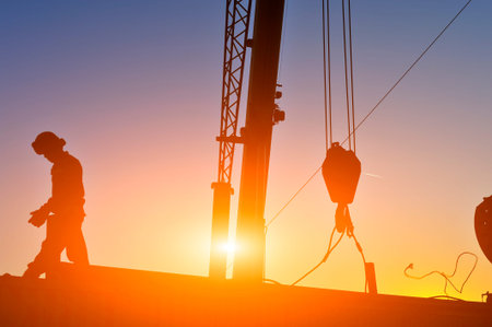 field oil workers at workの写真素材