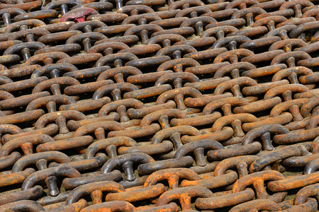 Anchor rope and chainの写真素材