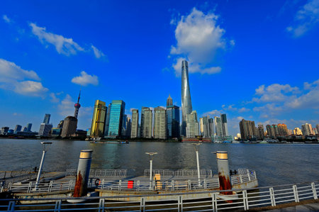 Shanghai world financial center skyscrapers in lujiazui group 