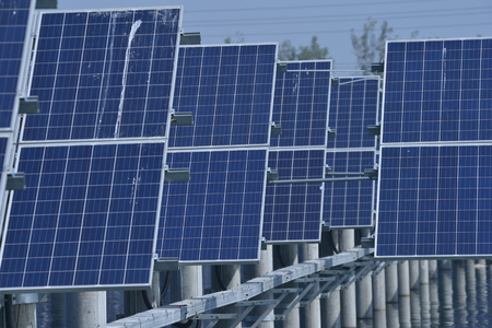 Solar panels green energyの写真素材