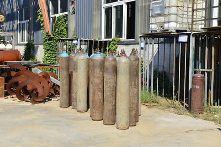 Industrial oxygen tubesのeditorial素材