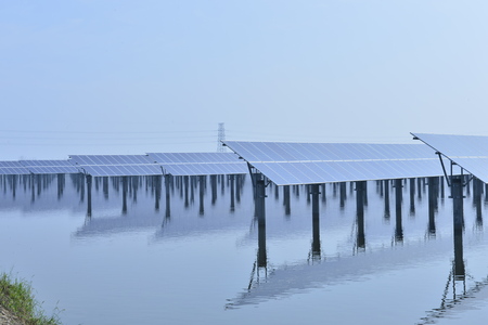 Solar panels green energyの写真素材