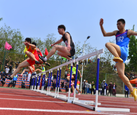 Athletes on the runwayのeditorial素材
