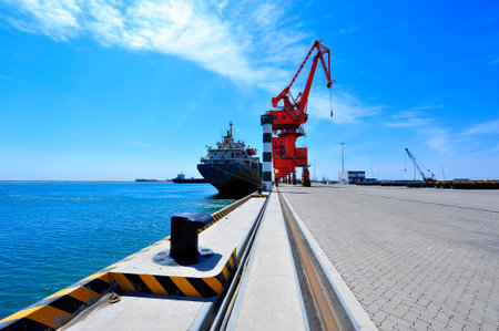 Port crane bridge and bulk carrier
