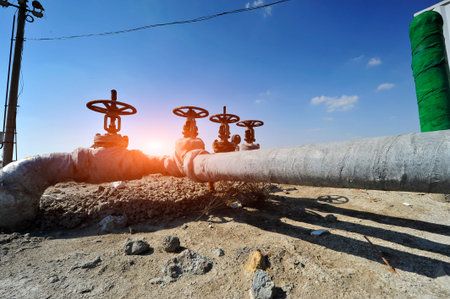 The pipe and valve oil fields