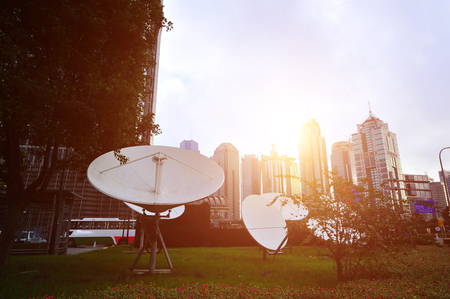 Satellite antenna receiverの写真素材