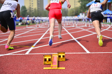 Athletes on the runwayのeditorial素材